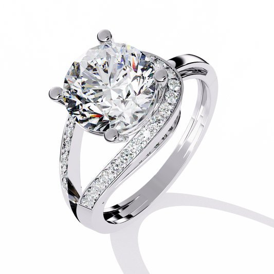Round Cut 2.96Ct Diamond Cluster Delicate Vintage Sparkling Dainty Engagement Ring Gift For Her - HIGHCARAT DIAMONDS