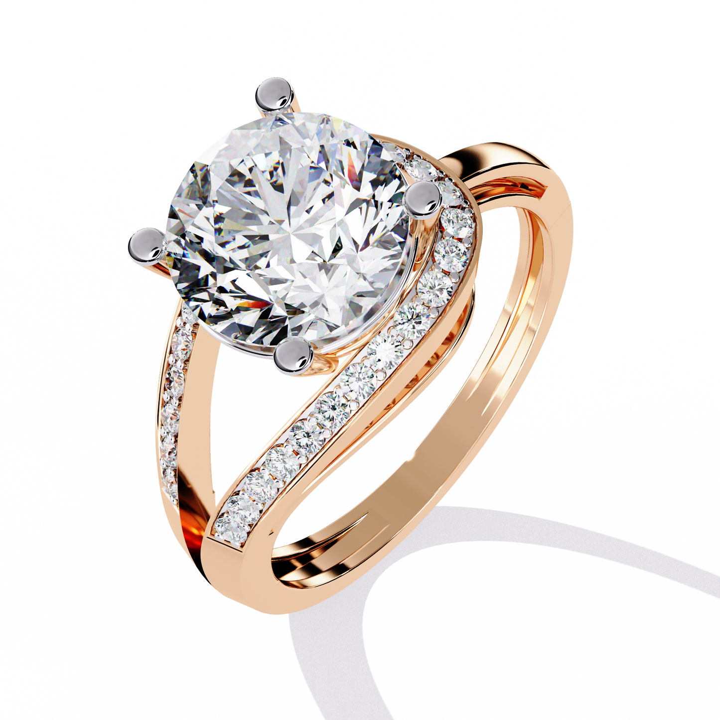 Round Cut 2.96Ct Diamond Cluster Delicate Vintage Sparkling Dainty Engagement Ring Gift For Her - HIGHCARAT DIAMONDS