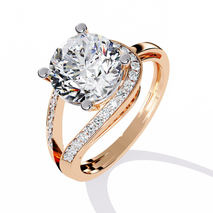 Round Cut 2.96Ct Diamond Cluster Delicate Vintage Sparkling Dainty Engagement Ring Gift For Her - HIGHCARAT DIAMONDS