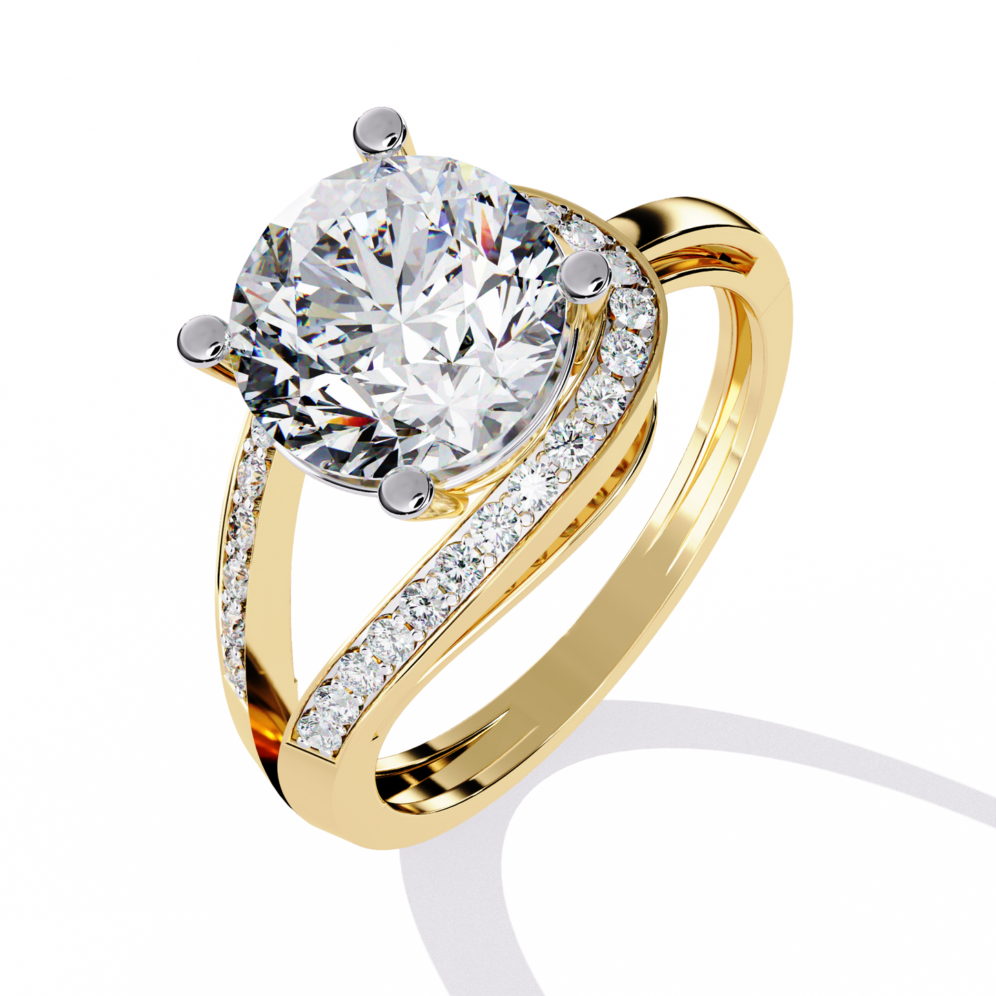 Round Cut 2.96Ct Diamond Cluster Delicate Vintage Sparkling Dainty Engagement Ring Gift For Her - HIGHCARAT DIAMONDS