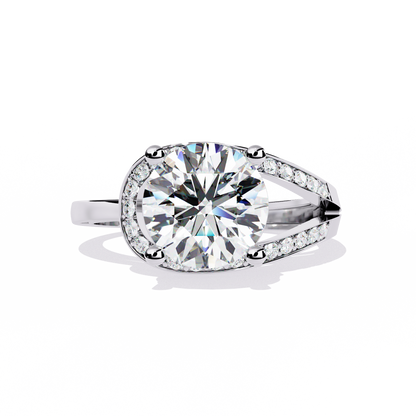 Round Cut 2.96Ct Diamond Cluster Delicate Vintage Sparkling Dainty Engagement Ring Gift For Her - HIGHCARAT DIAMONDS