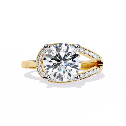 Round Cut 2.96Ct Diamond Cluster Delicate Vintage Sparkling Dainty Engagement Ring Gift For Her - HIGHCARAT DIAMONDS