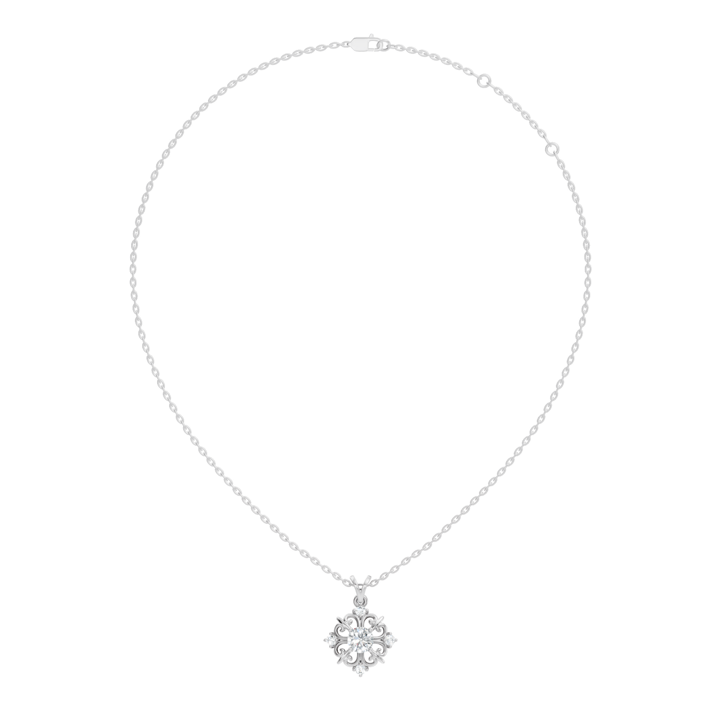 Elegant 0.65 Carat Lab Diamond Pendant in 14K Gold Round Cut Necklace for Her - HIGHCARAT DIAMONDS