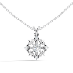 Elegant 0.65 Carat Lab Diamond Pendant in 14K Gold Round Cut Necklace for Her - HIGHCARAT DIAMONDS