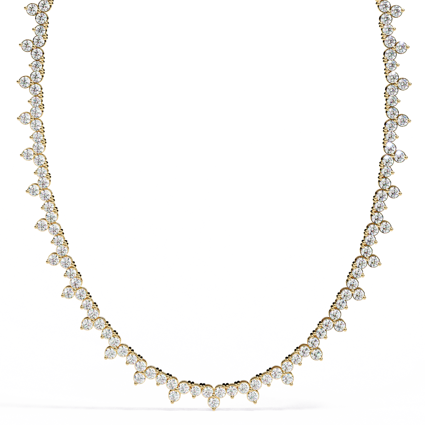 Round Cut 6.61 Ct Lab Grown And Natural Vintage Antique Bridesmaid Diamond Necklace - HIGHCARAT DIAMONDS
