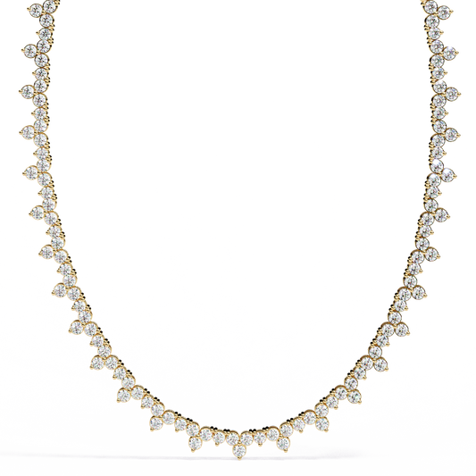 Round Cut 6.61 Ct Lab Grown And Natural Vintage Antique Bridesmaid Diamond Necklace - HIGHCARAT DIAMONDS