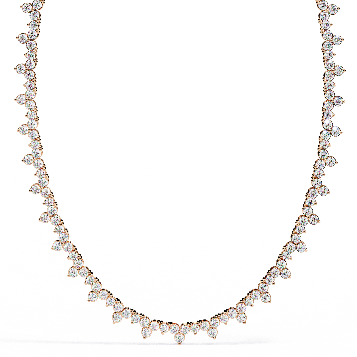 Round Cut 6.61 Ct Lab Grown And Natural Vintage Antique Bridesmaid Diamond Necklace - HIGHCARAT DIAMONDS