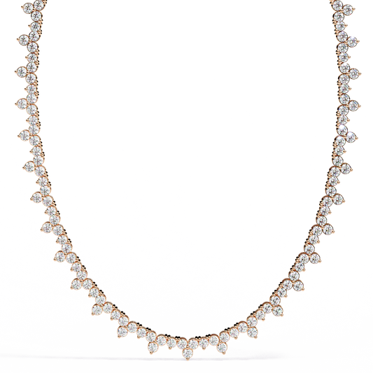 Round Cut 6.61 Ct Lab Grown And Natural Vintage Antique Bridesmaid Diamond Necklace - HIGHCARAT DIAMONDS