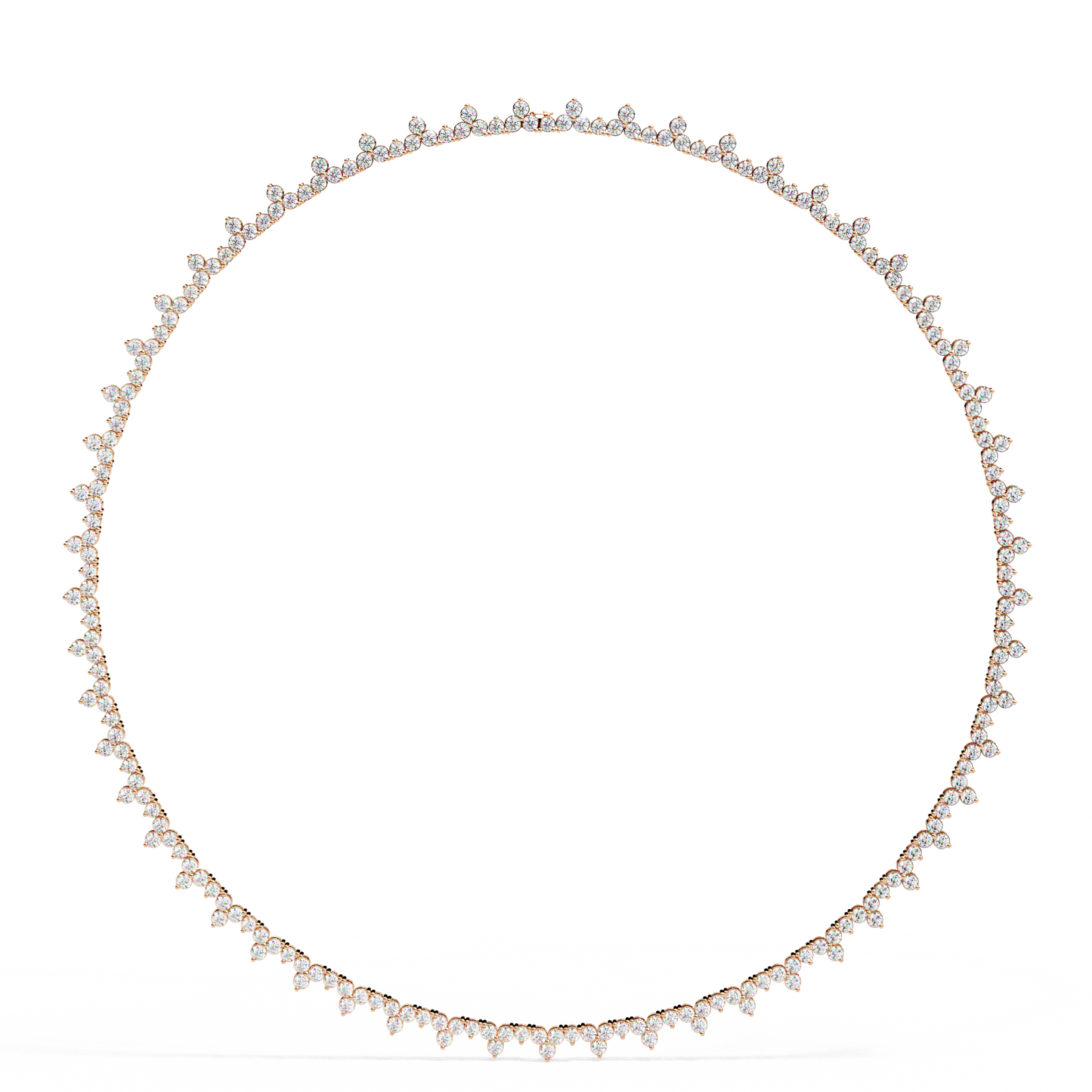 Round Cut 6.61 Ct Lab Grown And Natural Vintage Antique Bridesmaid Diamond Necklace - HIGHCARAT DIAMONDS