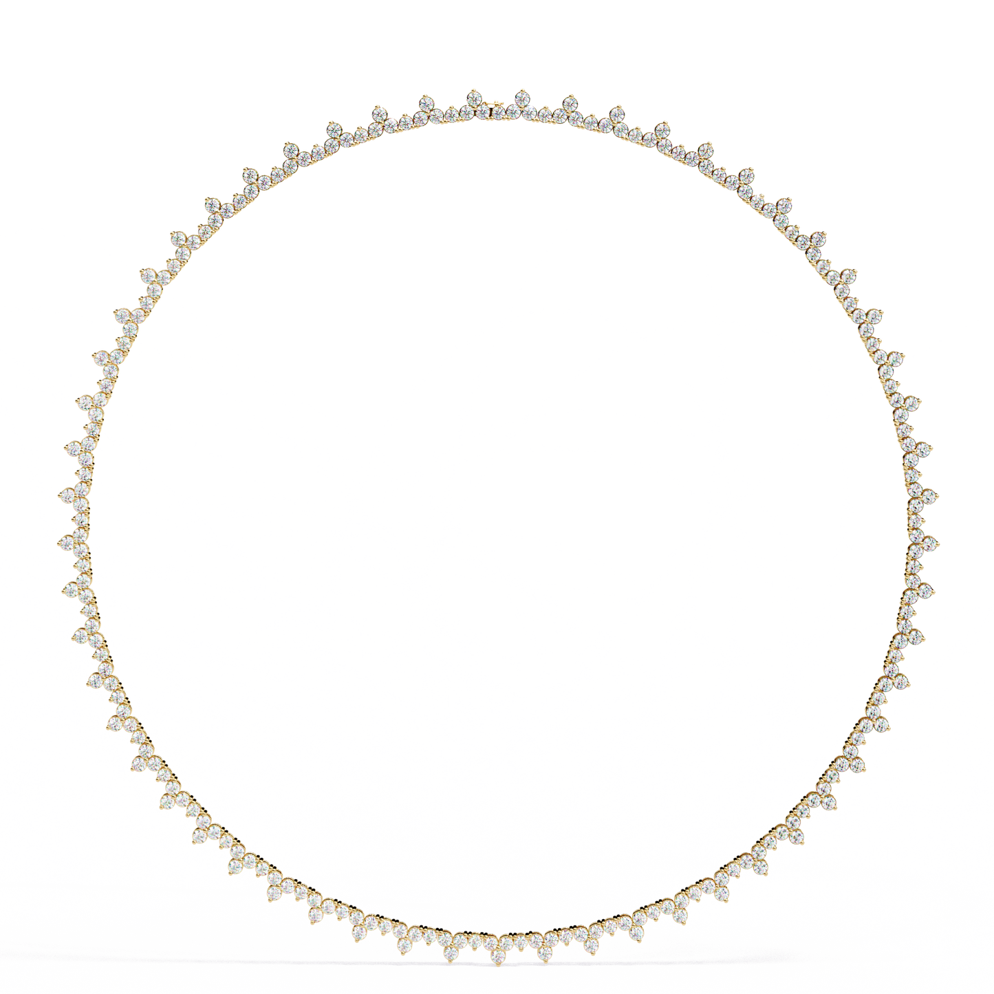 Round Cut 6.61 Ct Lab Grown And Natural Vintage Antique Bridesmaid Diamond Necklace - HIGHCARAT DIAMONDS