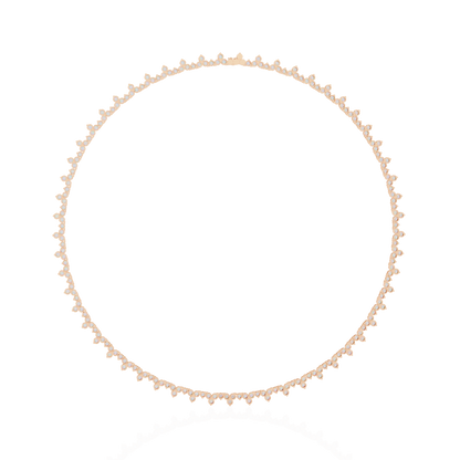 Round Cut 6.61 Ct Lab Grown And Natural Vintage Antique Bridesmaid Diamond Necklace - HIGHCARAT DIAMONDS