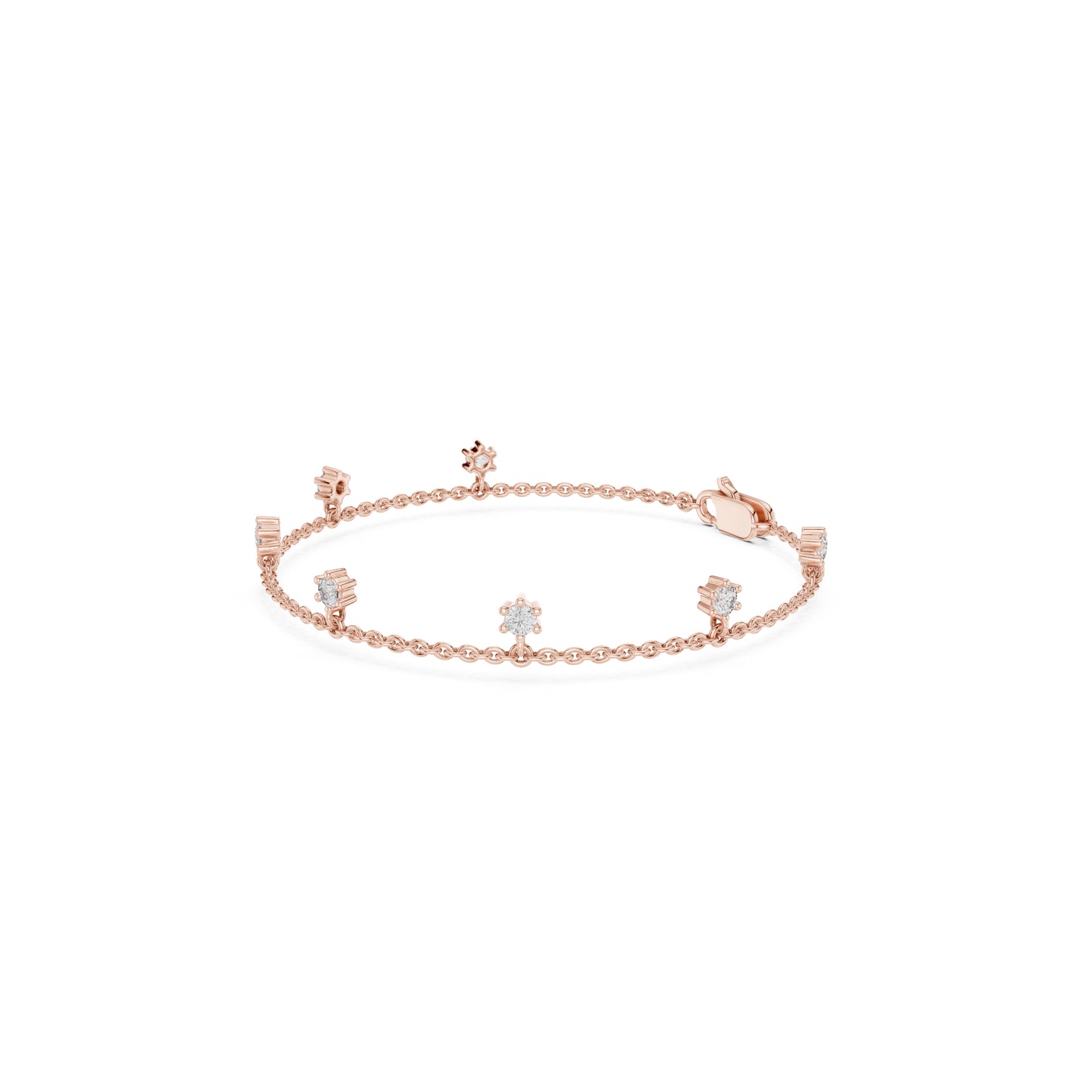 Round Cut Diamond Top Grade Diamond Antique Delicate Vintage Sparkling Bridesmaid charm Bracelet Gift For Women's - HIGHCARAT DIAMONDS