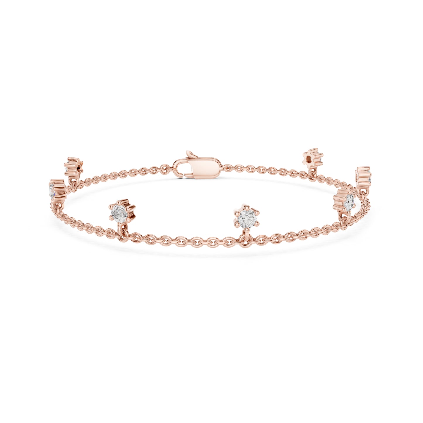 Round Cut Diamond Top Grade Diamond Antique Delicate Vintage Sparkling Bridesmaid charm Bracelet Gift For Women's - HIGHCARAT DIAMONDS