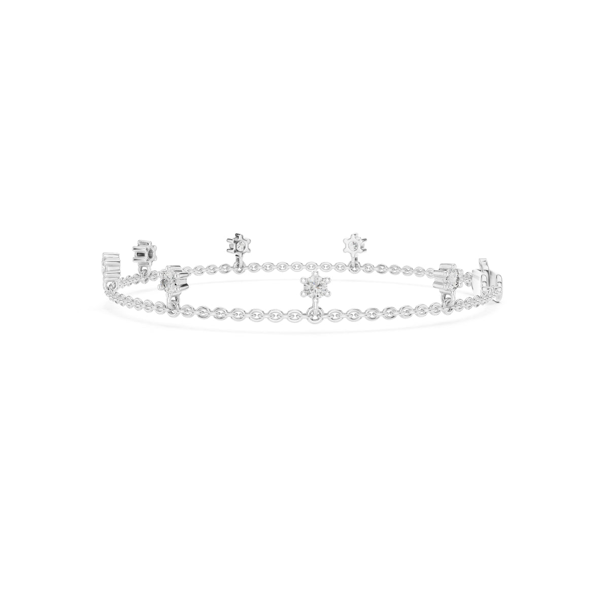 Round Cut Diamond Top Grade Diamond Antique Delicate Vintage Sparkling Bridesmaid charm Bracelet Gift For Women's - HIGHCARAT DIAMONDS