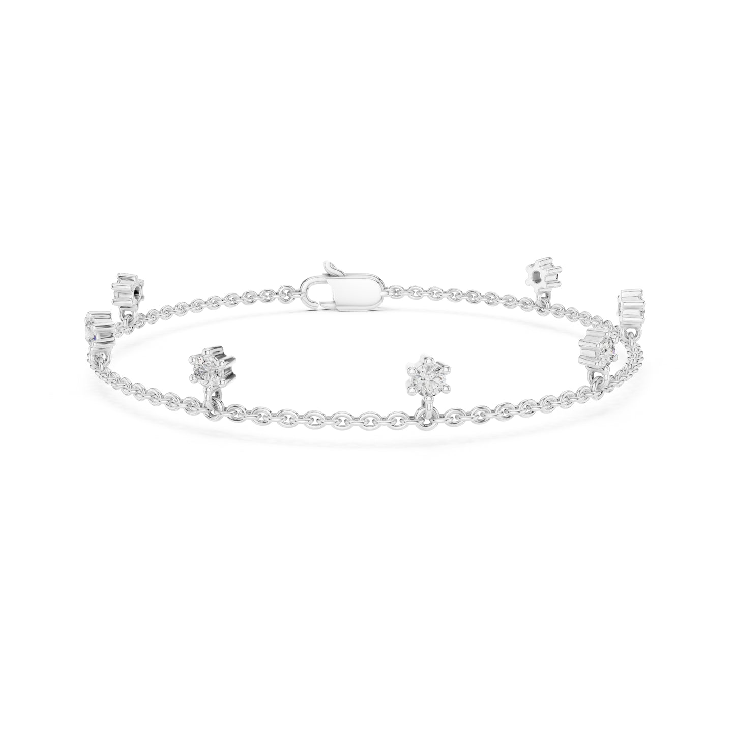 Round Cut Diamond Top Grade Diamond Antique Delicate Vintage Sparkling Bridesmaid charm Bracelet Gift For Women's - HIGHCARAT DIAMONDS