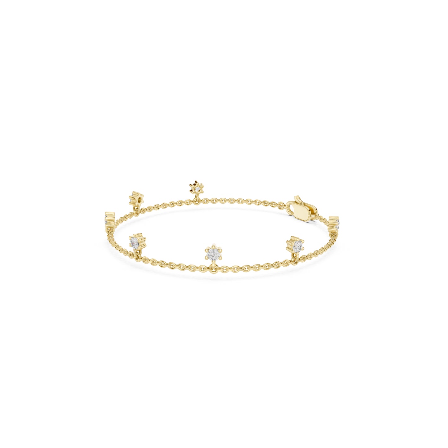 Round Cut Diamond Top Grade Diamond Antique Delicate Vintage Sparkling Bridesmaid charm Bracelet Gift For Women's - HIGHCARAT DIAMONDS