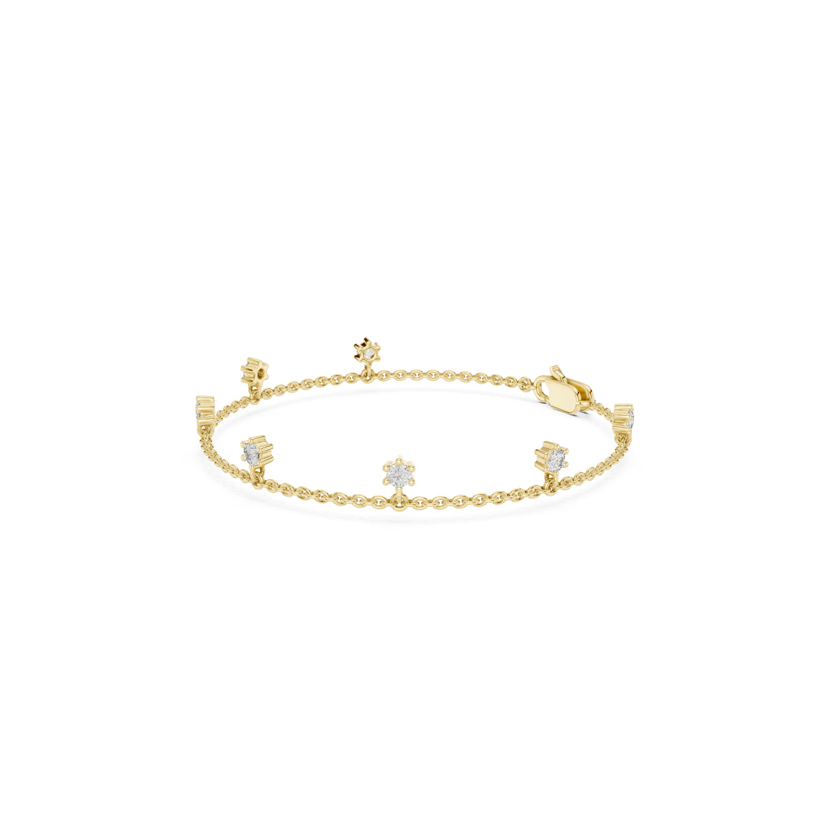 Round Cut Diamond Top Grade Diamond Antique Delicate Vintage Sparkling Bridesmaid charm Bracelet Gift For Women's - HIGHCARAT DIAMONDS