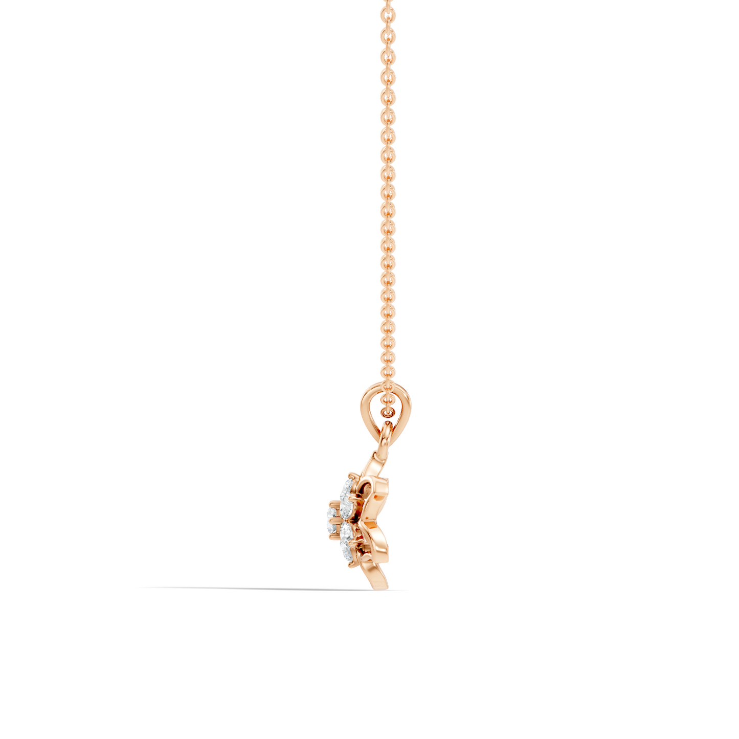 0.45 Ct Round Cut Diamond Pendant In 14K Yellow Gold Minimalist Gift For Her - HIGHCARAT DIAMONDS