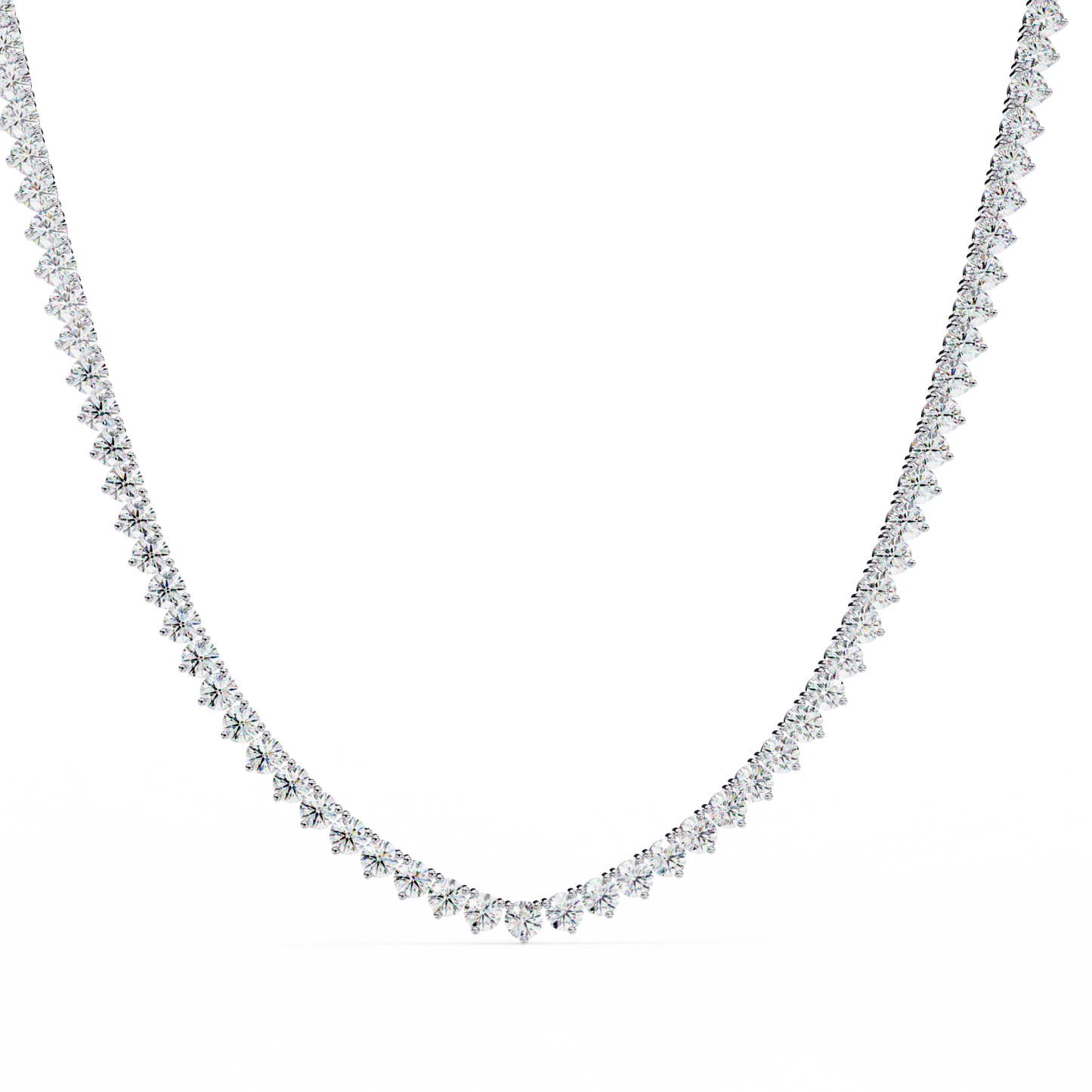 Round Cut 9.70 Ct  Natural & Lab Grown Diamond 18k Solid Gold   Channel Set Unisex Best Necklace For Daily Wear - HIGHCARAT DIAMONDS