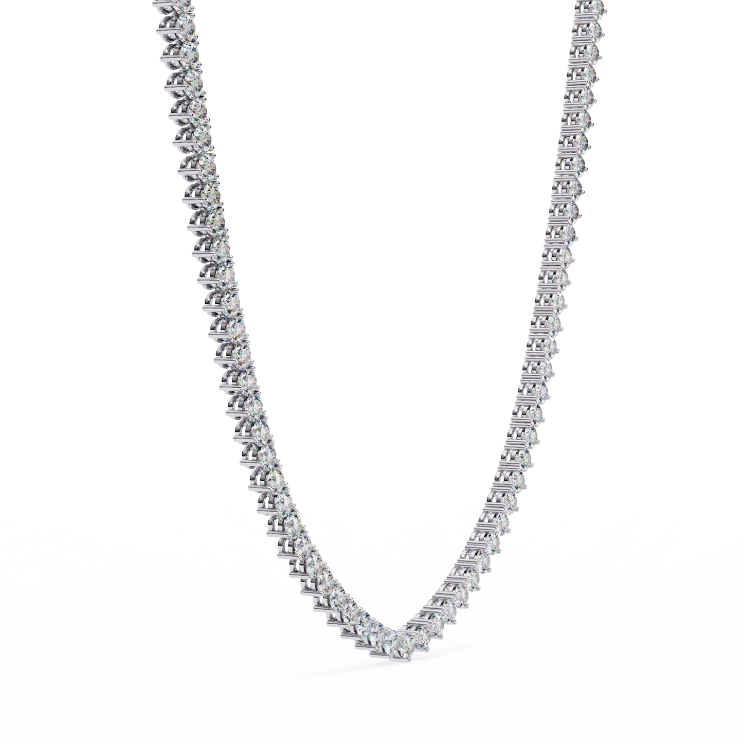 Round Cut 9.70 Ct  Natural & Lab Grown Diamond 18k Solid Gold   Channel Set Unisex Best Necklace For Daily Wear - HIGHCARAT DIAMONDS