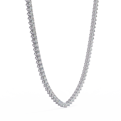 Round Cut 9.70 Ct  Natural & Lab Grown Diamond 18k Solid Gold   Channel Set Unisex Best Necklace For Daily Wear - HIGHCARAT DIAMONDS