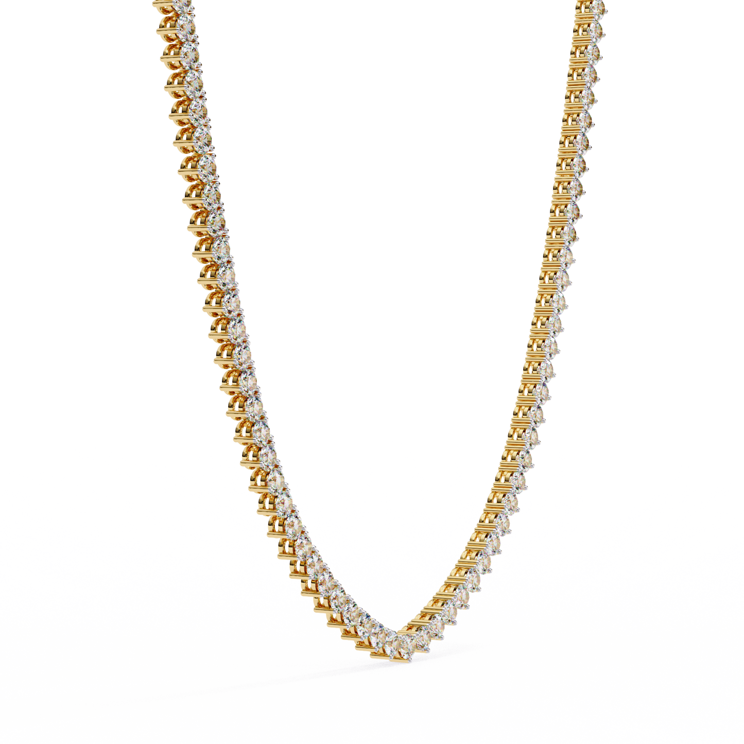 Round Cut 9.70 Ct  Natural & Lab Grown Diamond 18k Solid Gold   Channel Set Unisex Best Necklace For Daily Wear - HIGHCARAT DIAMONDS