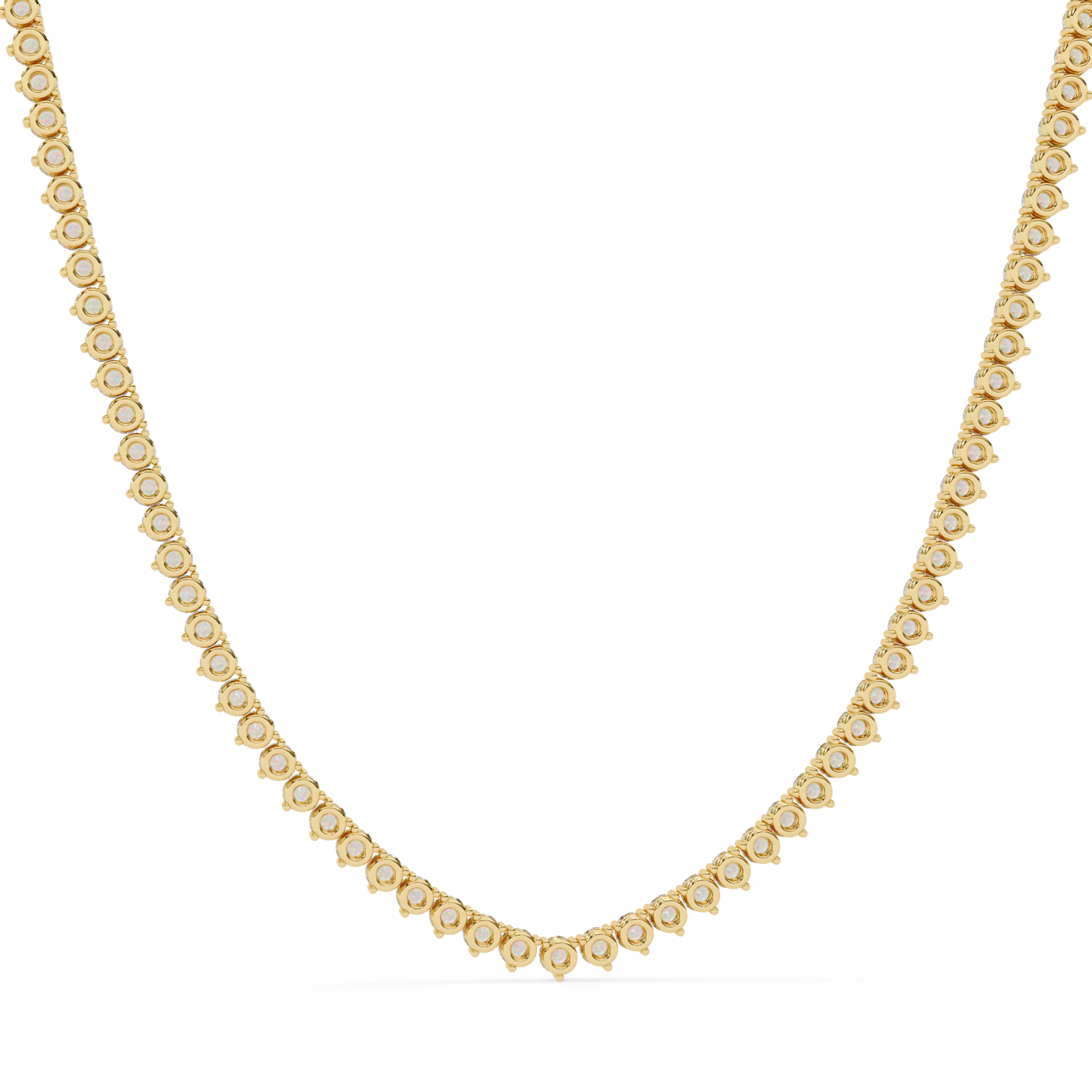 Round Cut 9.70 Ct  Natural & Lab Grown Diamond 18k Solid Gold   Channel Set Unisex Best Necklace For Daily Wear - HIGHCARAT DIAMONDS