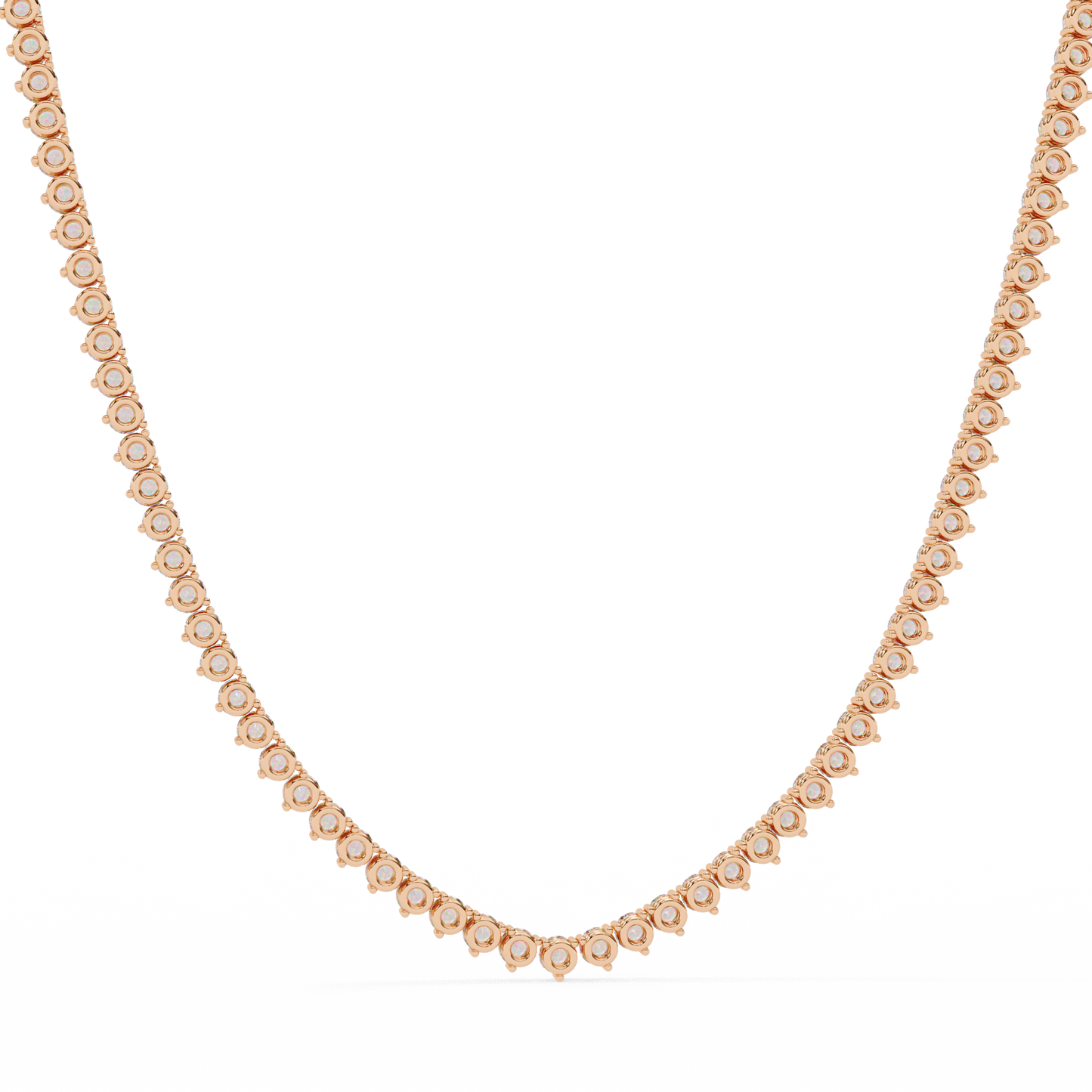Round Cut 9.70 Ct  Natural & Lab Grown Diamond 18k Solid Gold   Channel Set Unisex Best Necklace For Daily Wear - HIGHCARAT DIAMONDS