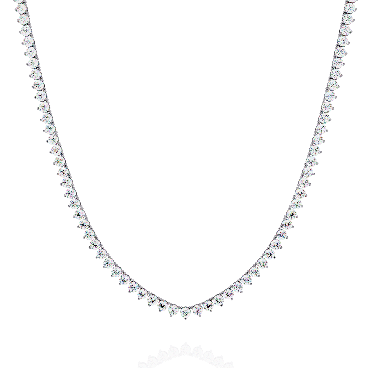 Round Cut 9.70 Ct  Natural & Lab Grown Diamond 18k Solid Gold   Channel Set Unisex Best Necklace For Daily Wear - HIGHCARAT DIAMONDS