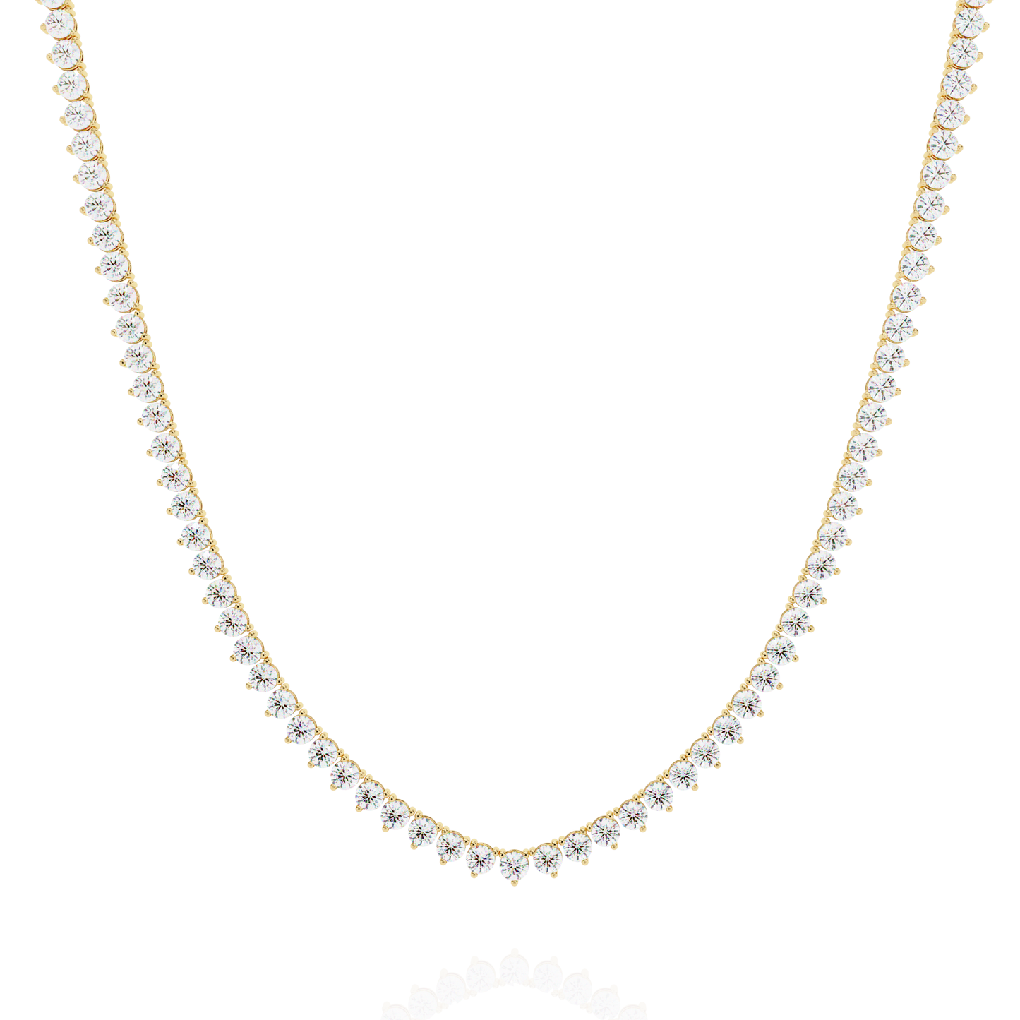 Round Cut 9.70 Ct  Natural & Lab Grown Diamond 18k Solid Gold   Channel Set Unisex Best Necklace For Daily Wear - HIGHCARAT DIAMONDS