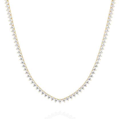 Round Cut 9.70 Ct  Natural & Lab Grown Diamond 18k Solid Gold   Channel Set Unisex Best Necklace For Daily Wear - HIGHCARAT DIAMONDS