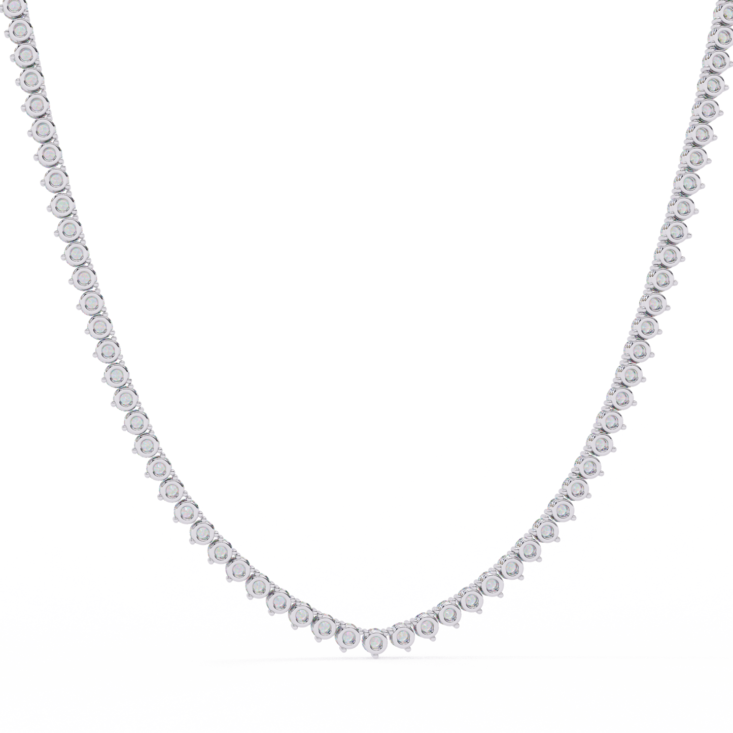 Round Cut 9.70 Ct  Natural & Lab Grown Diamond 18k Solid Gold   Channel Set Unisex Best Necklace For Daily Wear - HIGHCARAT DIAMONDS