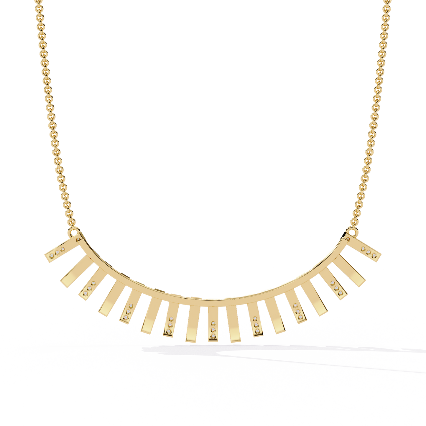 Round Cut Antique Natural And Lab Grown Diamond 14k Solid White Gold  Minimalist Handmade Vintage Anek Necklace - HIGHCARAT DIAMONDS
