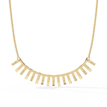Round Cut Antique Natural And Lab Grown Diamond 14k Solid White Gold  Minimalist Handmade Vintage Anek Necklace - HIGHCARAT DIAMONDS