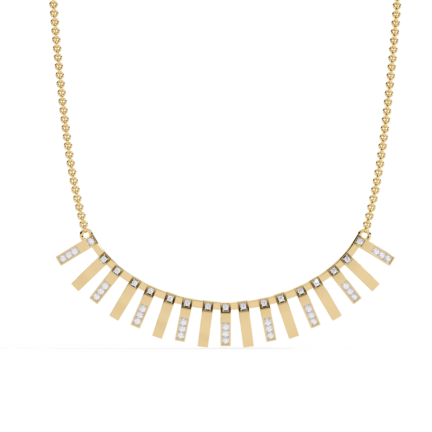 Round Cut Antique Natural And Lab Grown Diamond 14k Solid White Gold  Minimalist Handmade Vintage Anek Necklace - HIGHCARAT DIAMONDS