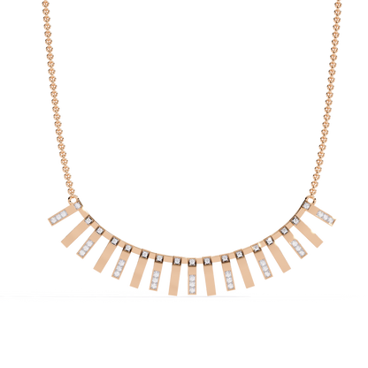 Round Cut Antique Natural And Lab Grown Diamond 14k Solid White Gold  Minimalist Handmade Vintage Anek Necklace - HIGHCARAT DIAMONDS
