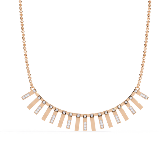 Round Cut Antique Natural And Lab Grown Diamond 14k Solid White Gold  Minimalist Handmade Vintage Anek Necklace - HIGHCARAT DIAMONDS