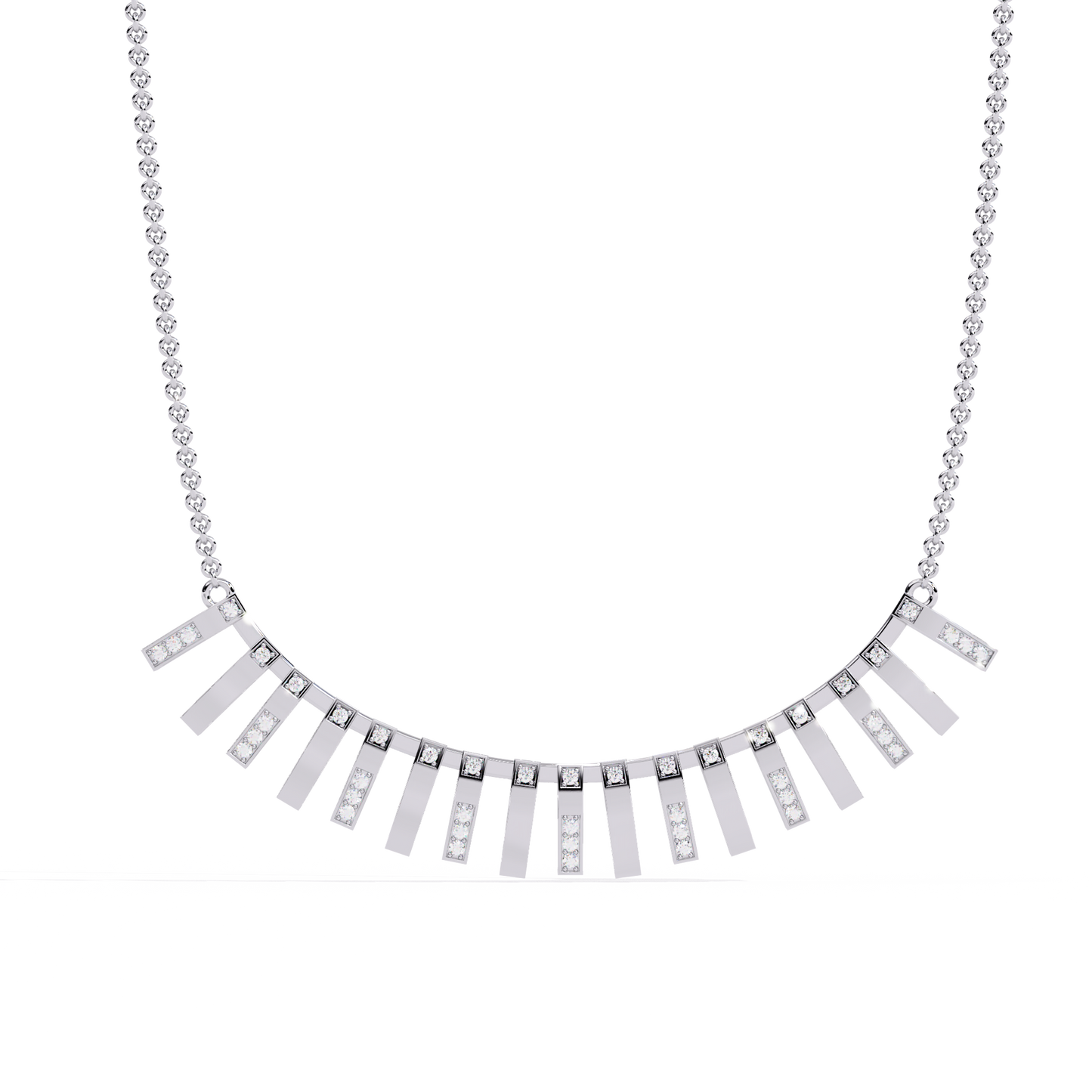 Round Cut Antique Natural And Lab Grown Diamond 14k Solid White Gold  Minimalist Handmade Vintage Anek Necklace - HIGHCARAT DIAMONDS