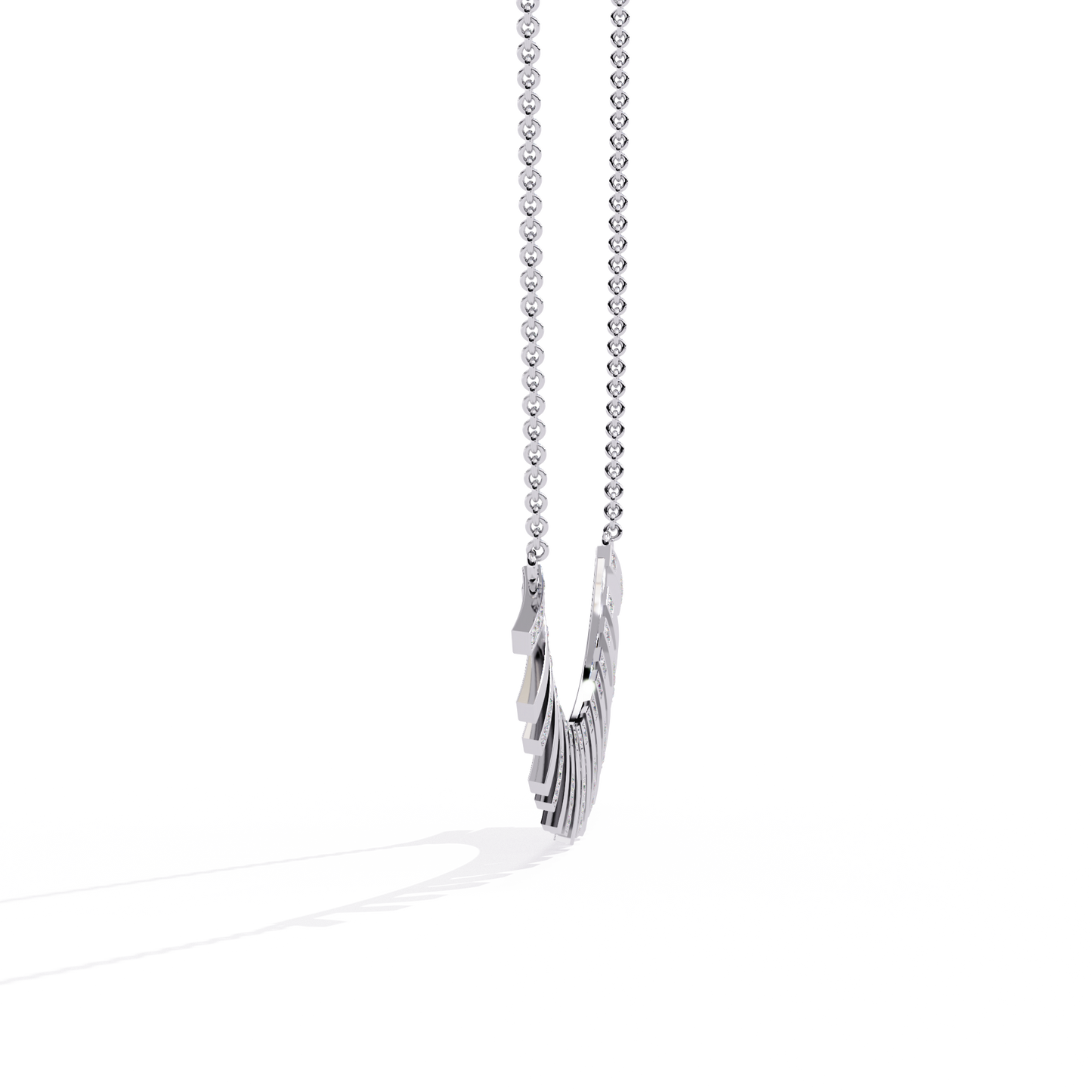 Round Cut Antique Natural And Lab Grown Diamond 14k Solid White Gold  Minimalist Handmade Vintage Anek Necklace - HIGHCARAT DIAMONDS