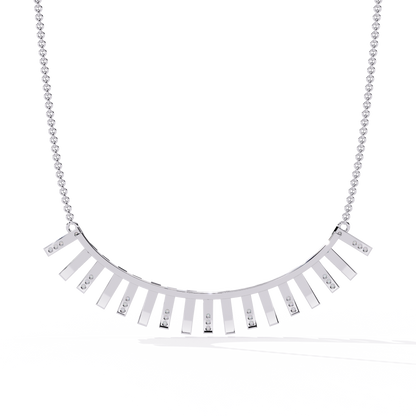 Round Cut Antique Natural And Lab Grown Diamond 14k Solid White Gold  Minimalist Handmade Vintage Anek Necklace - HIGHCARAT DIAMONDS