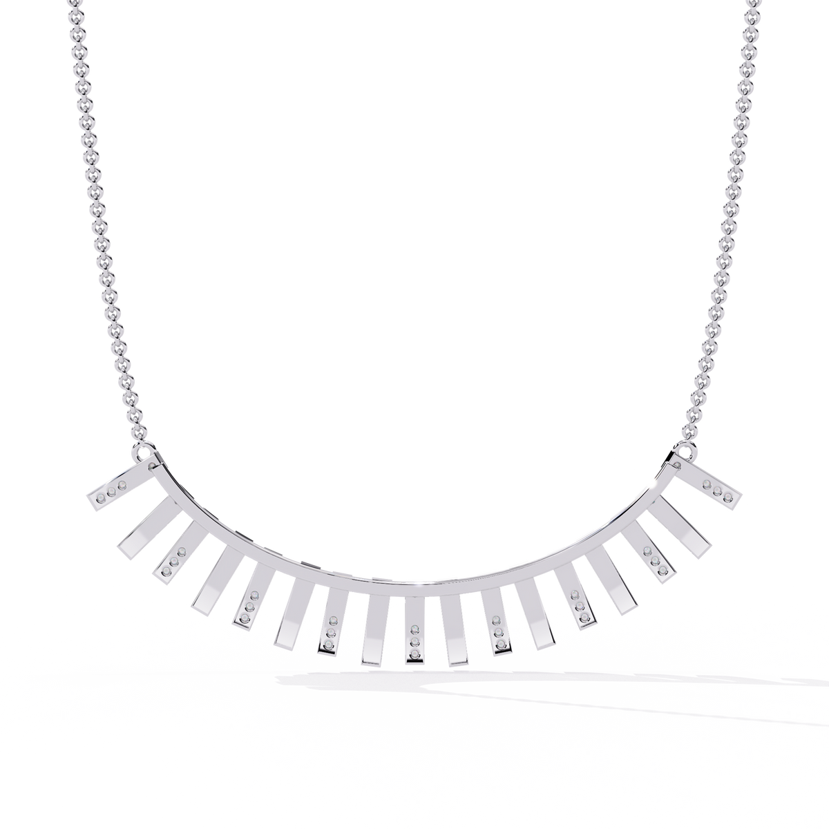 Round Cut Antique Natural And Lab Grown Diamond 14k Solid White Gold  Minimalist Handmade Vintage Anek Necklace - HIGHCARAT DIAMONDS