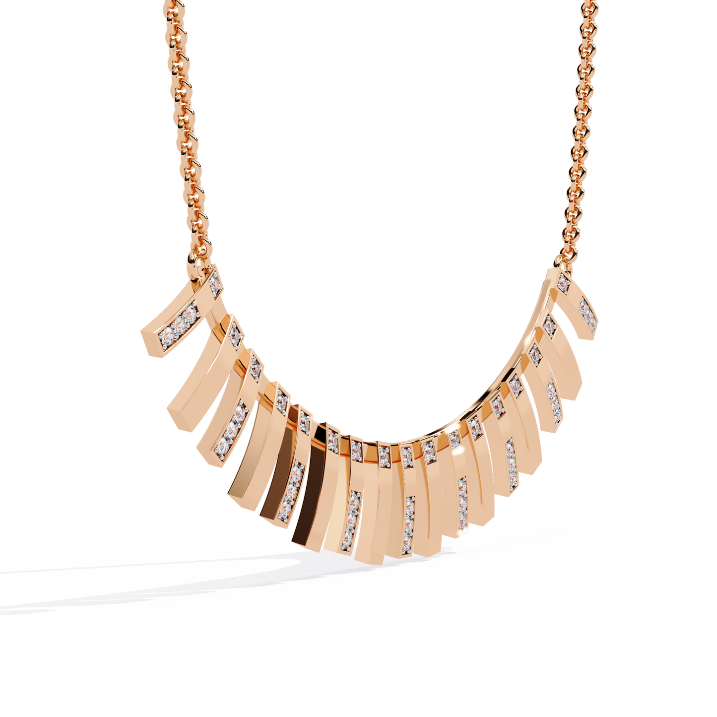 Round Cut Antique Natural And Lab Grown Diamond 14k Solid White Gold  Minimalist Handmade Vintage Anek Necklace - HIGHCARAT DIAMONDS