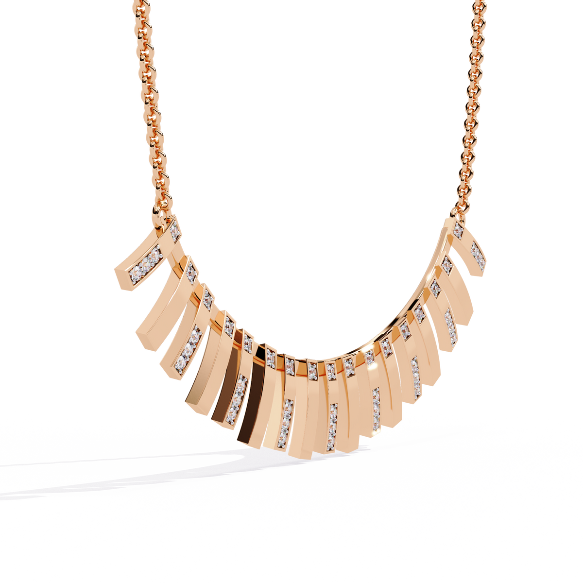 Round Cut Antique Natural And Lab Grown Diamond 14k Solid White Gold  Minimalist Handmade Vintage Anek Necklace - HIGHCARAT DIAMONDS