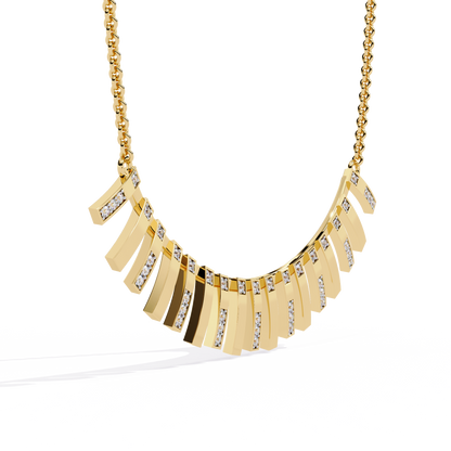 Round Cut Antique Natural And Lab Grown Diamond 14k Solid White Gold  Minimalist Handmade Vintage Anek Necklace - HIGHCARAT DIAMONDS