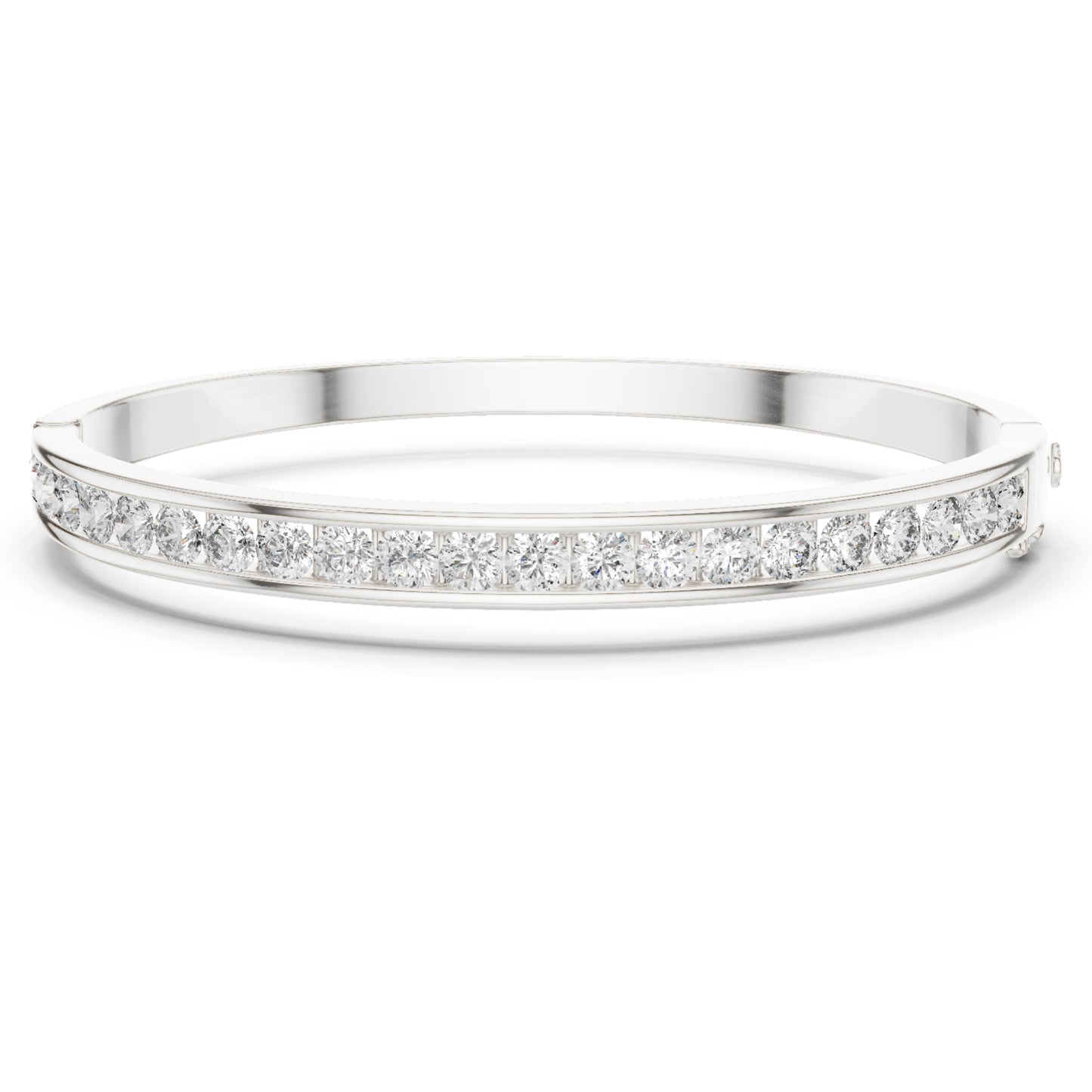 3.57Ct Round Cut White Colorless Diamond Art Deco Cluster Vintage Party Wear Bangle Gift For Women's - HIGHCARAT DIAMONDS