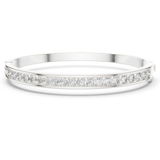 3.57Ct Round Cut White Colorless Diamond Art Deco Cluster Vintage Party Wear Bangle Gift For Women's - HIGHCARAT DIAMONDS