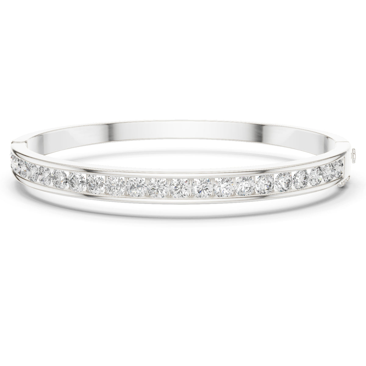 3.57Ct Round Cut White Colorless Diamond Art Deco Cluster Vintage Party Wear Bangle Gift For Women's - HIGHCARAT DIAMONDS