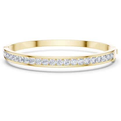 3.57Ct Round Cut White Colorless Diamond Art Deco Cluster Vintage Party Wear Bangle Gift For Women's - HIGHCARAT DIAMONDS