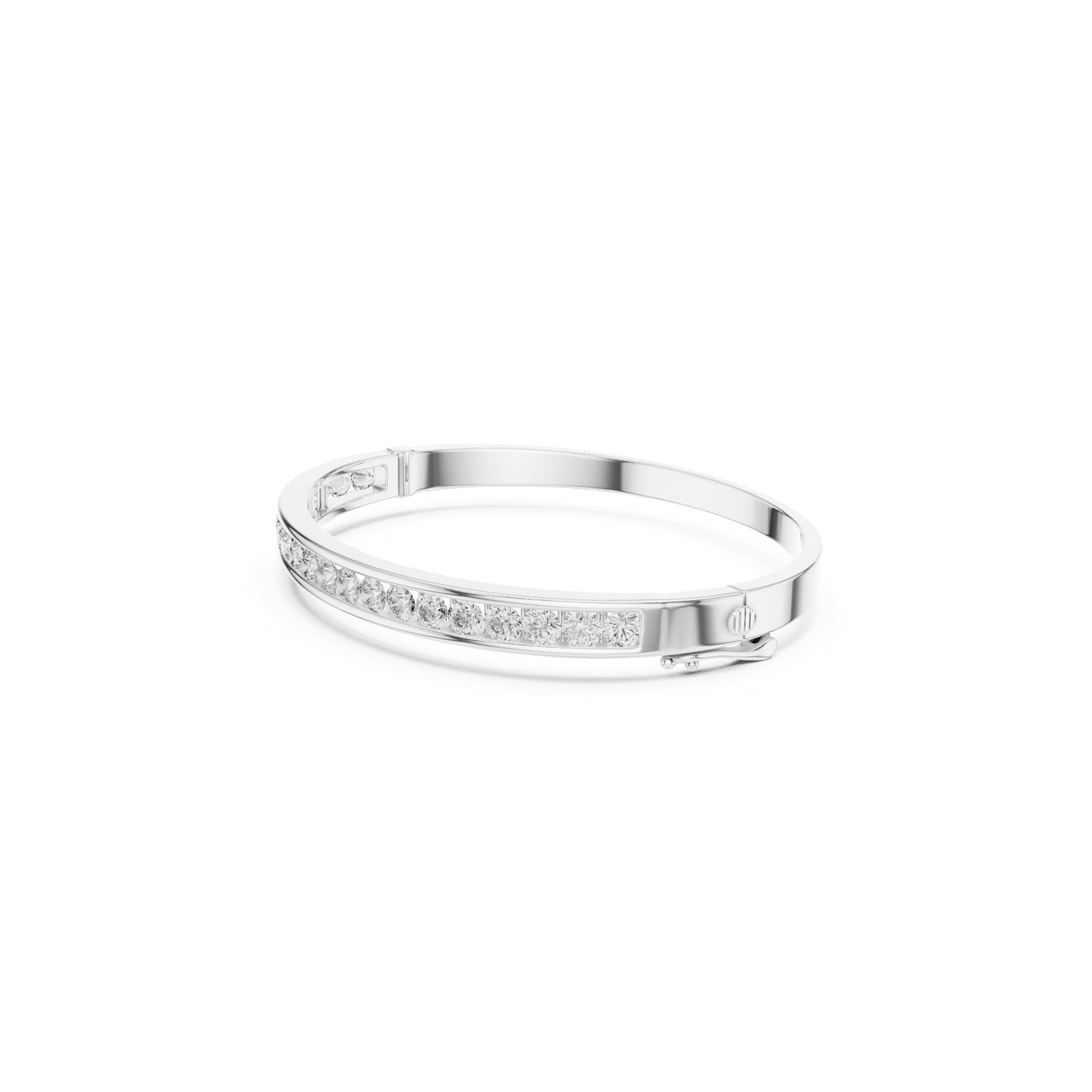 3.57Ct Round Cut White Colorless Diamond Art Deco Cluster Vintage Party Wear Bangle Gift For Women's - HIGHCARAT DIAMONDS