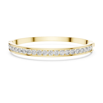 3.57Ct Round Cut White Colorless Diamond Art Deco Cluster Vintage Party Wear Bangle Gift For Women's - HIGHCARAT DIAMONDS